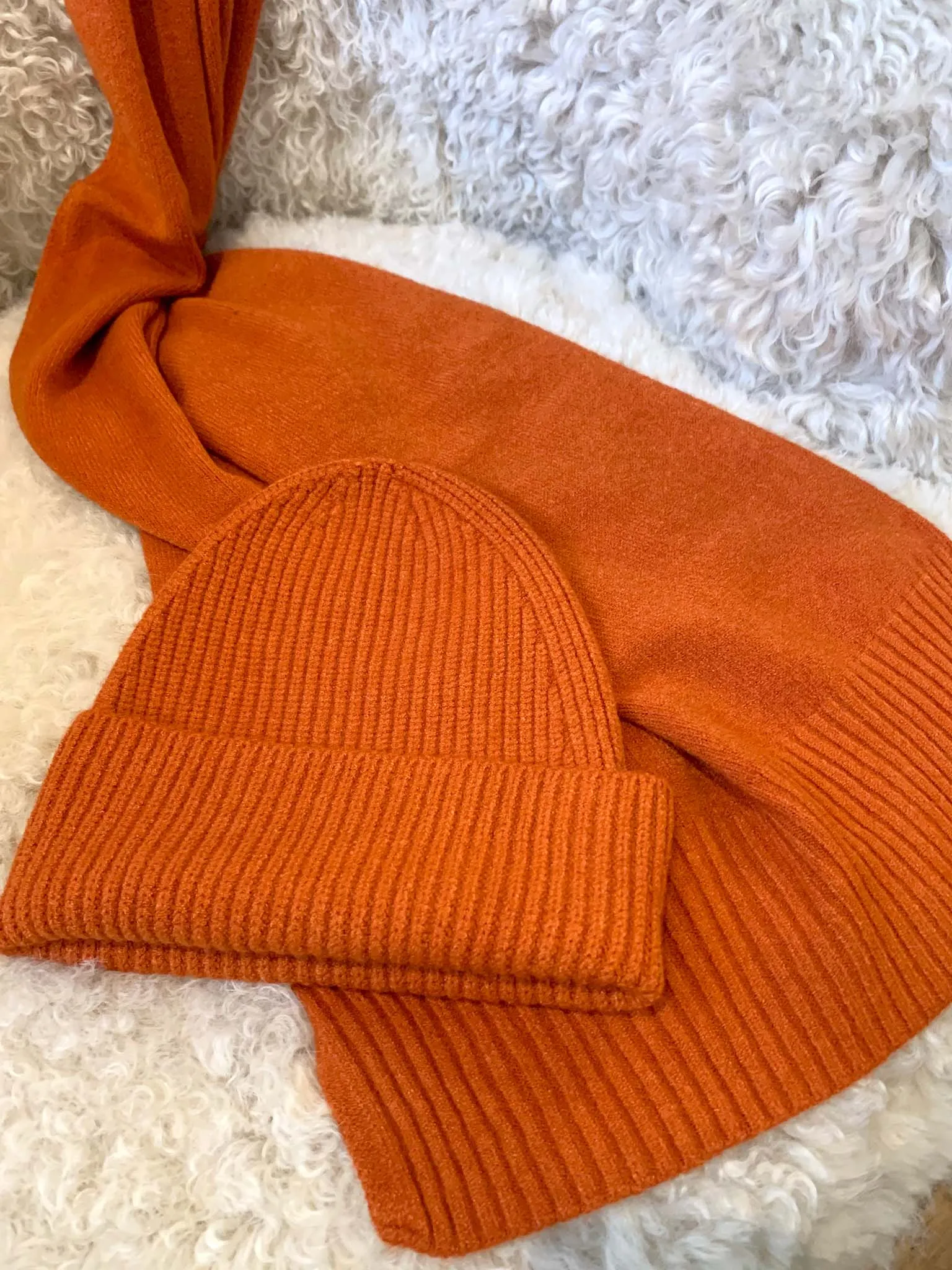 Coby and Cobie Hat and Scarf Set - Burnt Orange