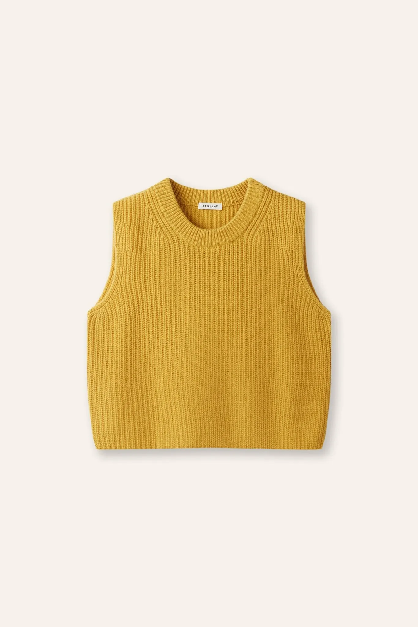 COCO cashmere cropped tank top (Honey)