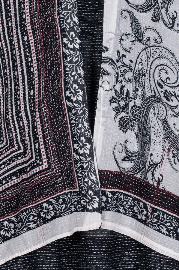 COTTON PAISLEY KANTHA A-LINE JKT - cp2003-wht -