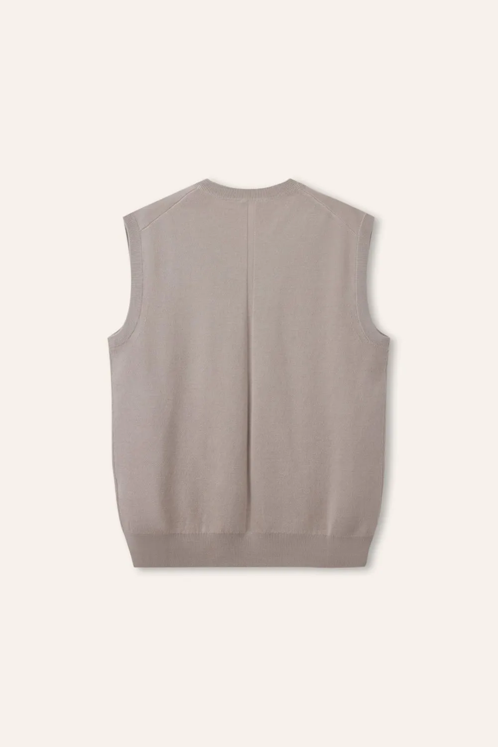 CREM v-neck tank top (Stone)