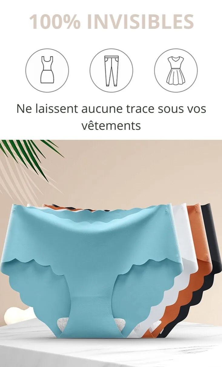 Culottes invisibles  - Lot de 3 Culottes sans coutures et élastiques