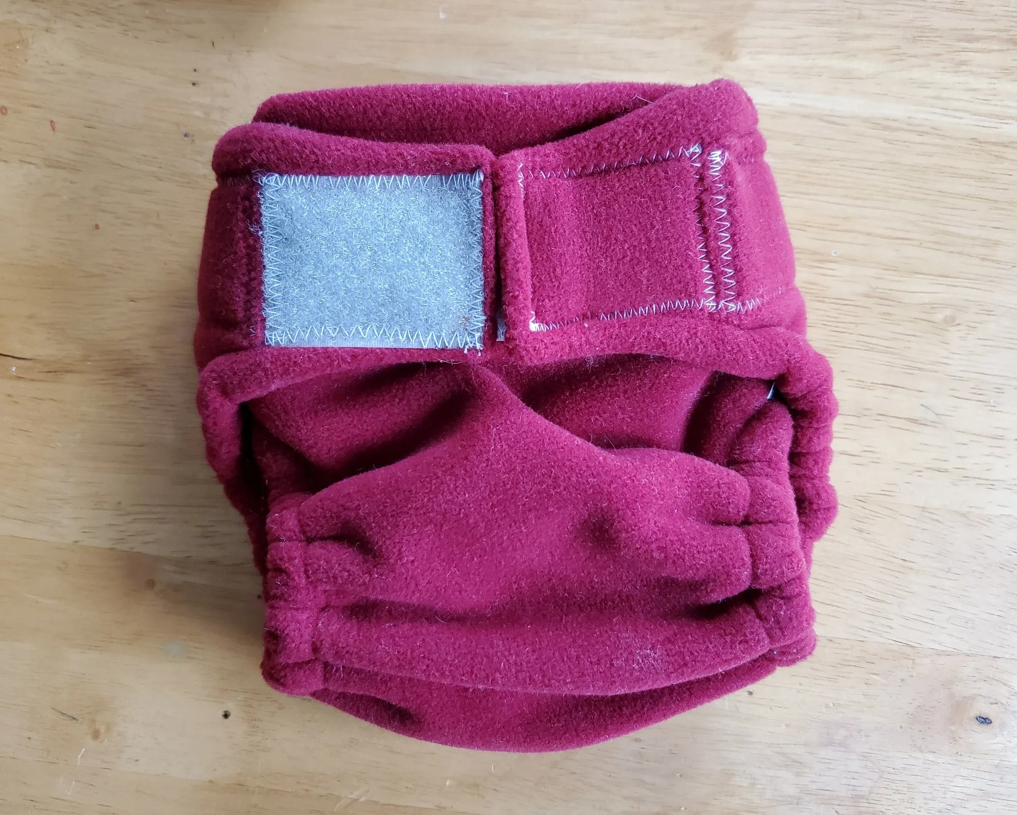 Deep Red Fleecy Diaper Cover