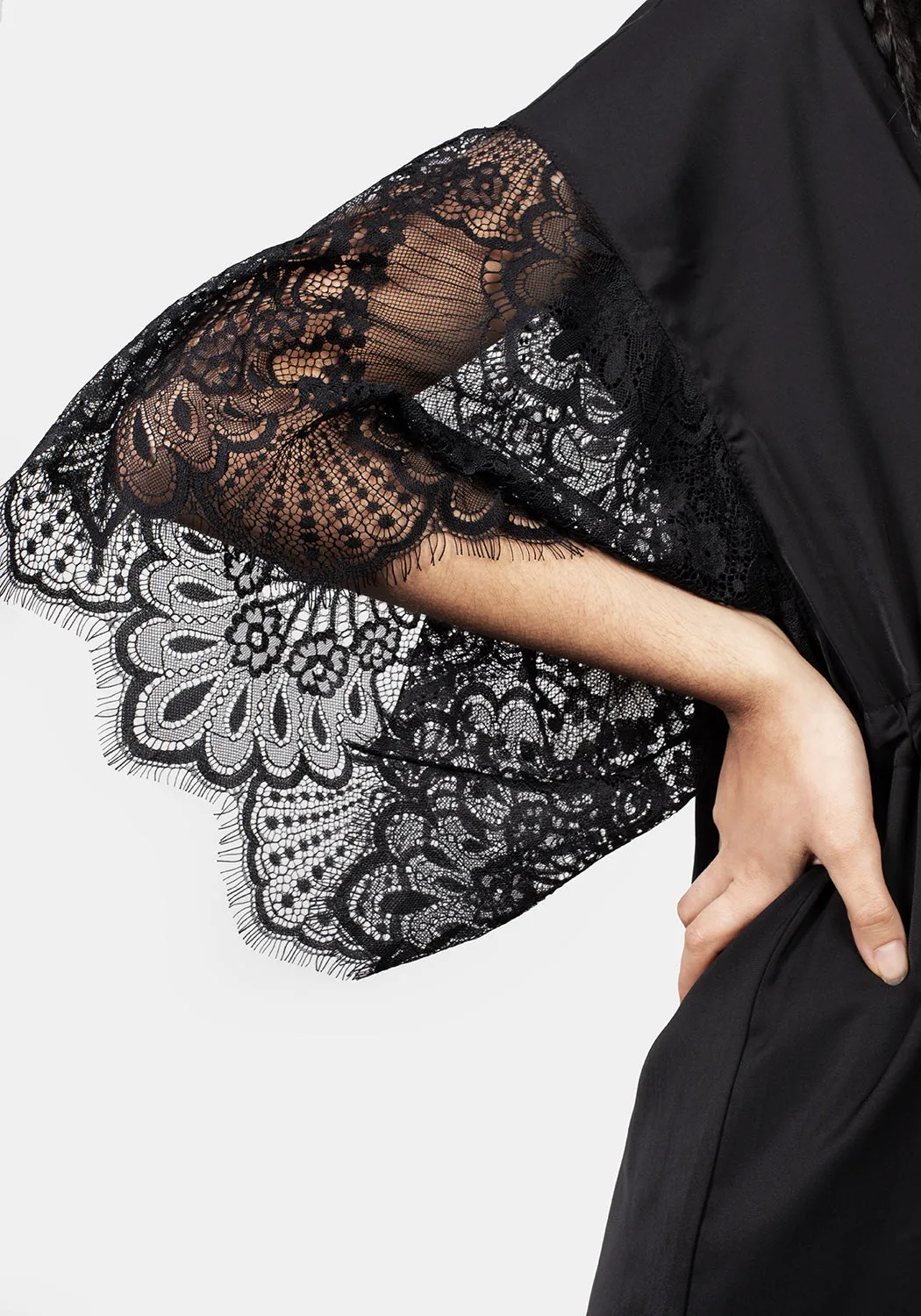 Departed Lace Sleeve Kimono