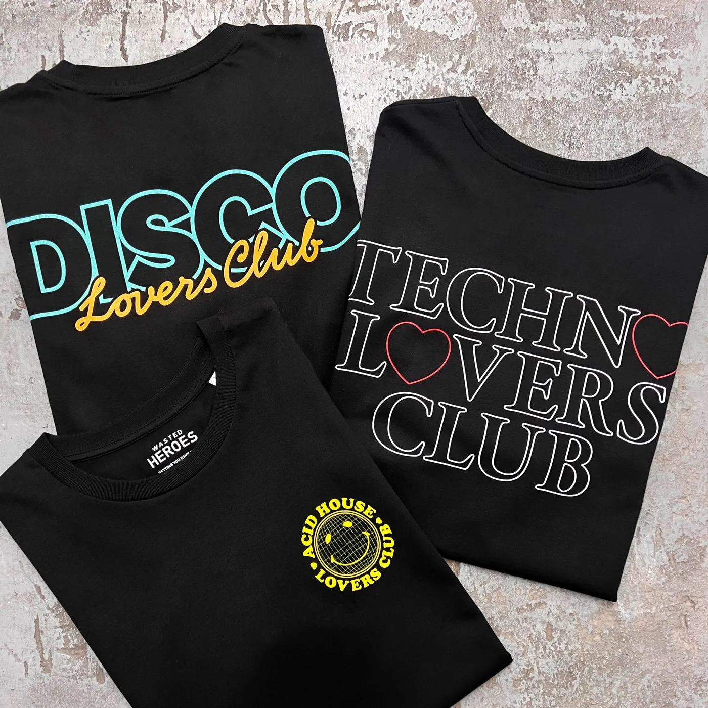 Disco Lovers Front Print - Tshirt - Black