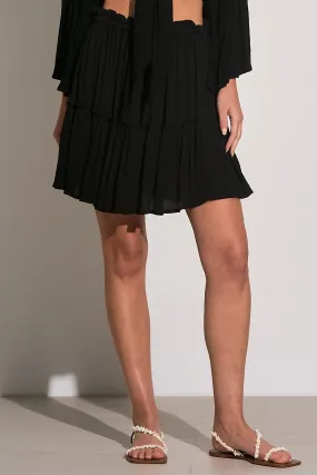 Elan Black Romee Skirt with Ruffles