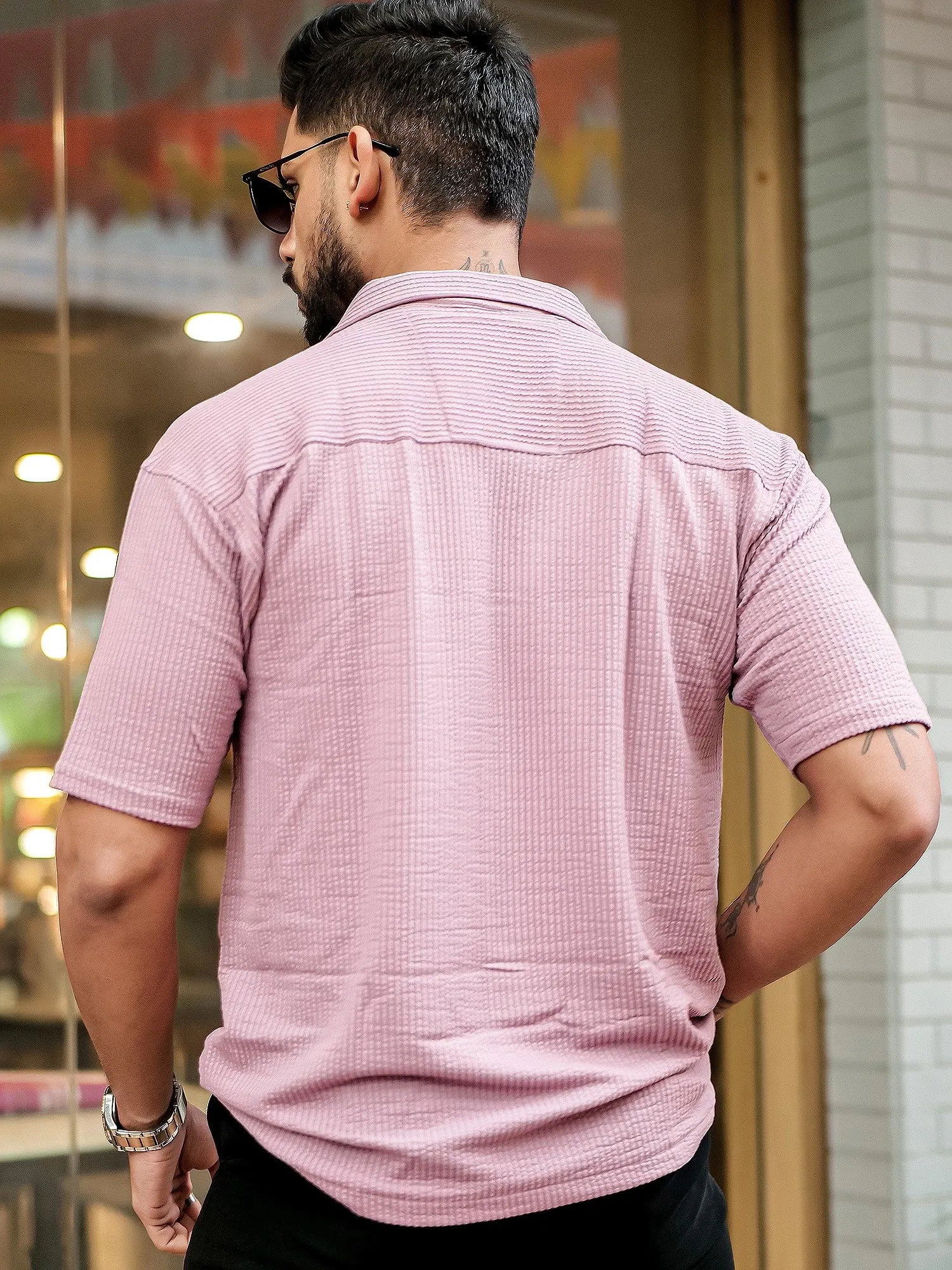 Elliot Knit Pink Lycra Shirt