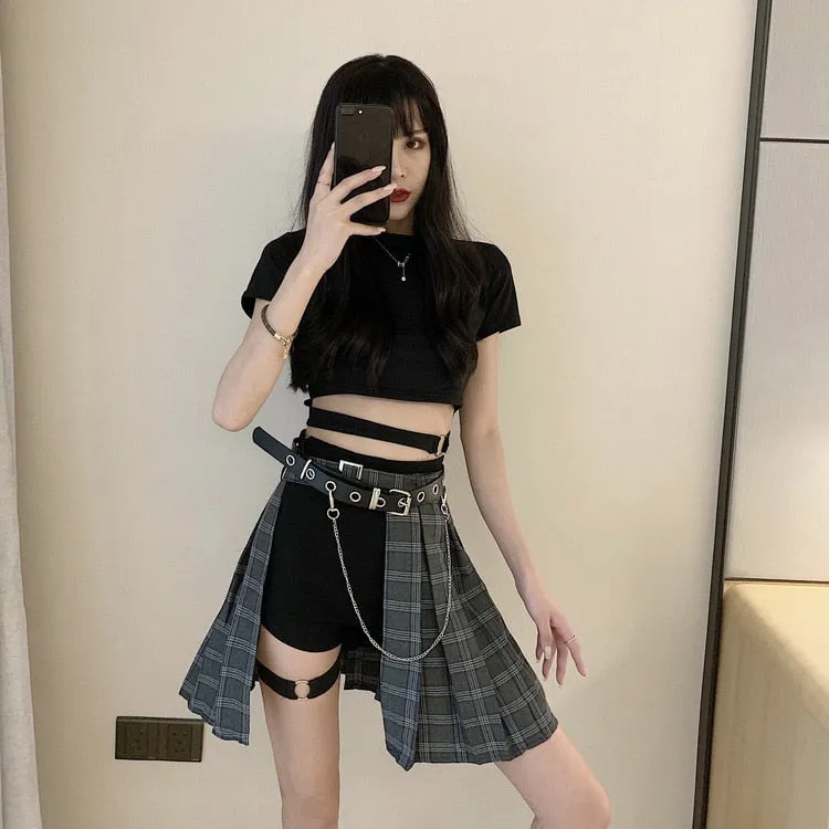 Emo Plaid Skirt