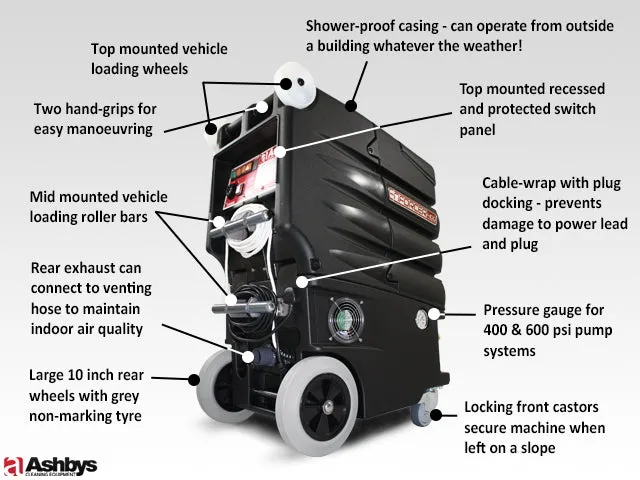 Enforcer Carpet Cleaning Machine | 400 psi | 2 x Genuine Lamb Ametek 3 Stage 7.2" HD Vacs