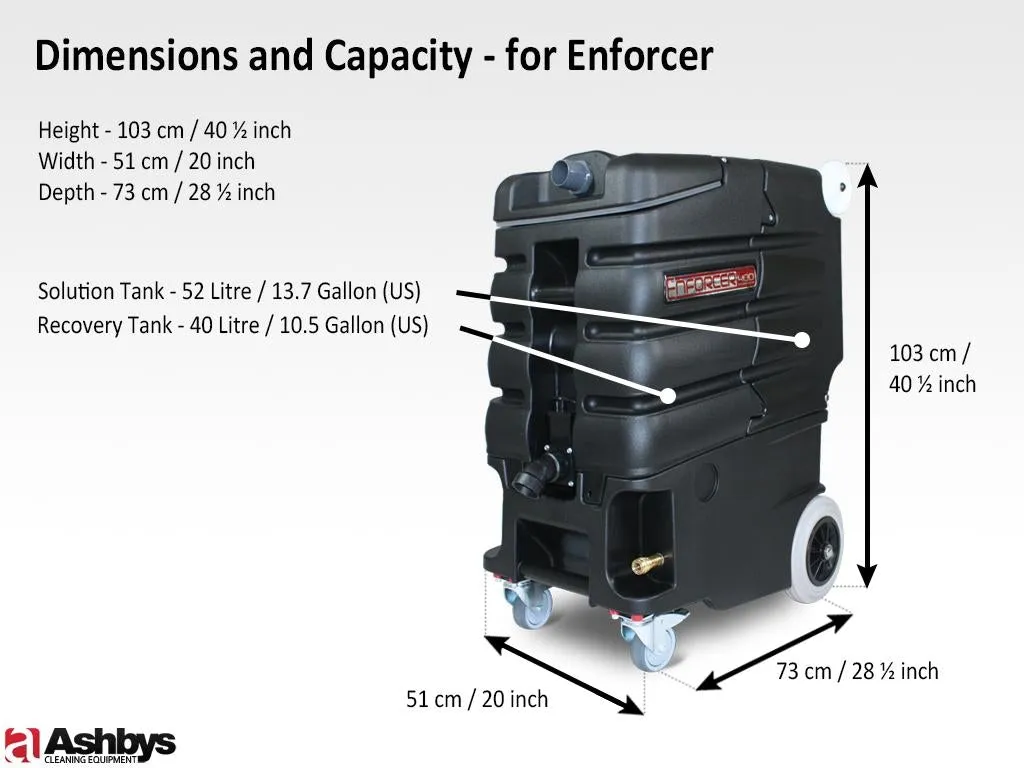 Enforcer Carpet Cleaning Machine | 600 psi | 2 x HD 3 Stage 5.7" PERFORMANCE Vacs | V2 SteamMate Heating System