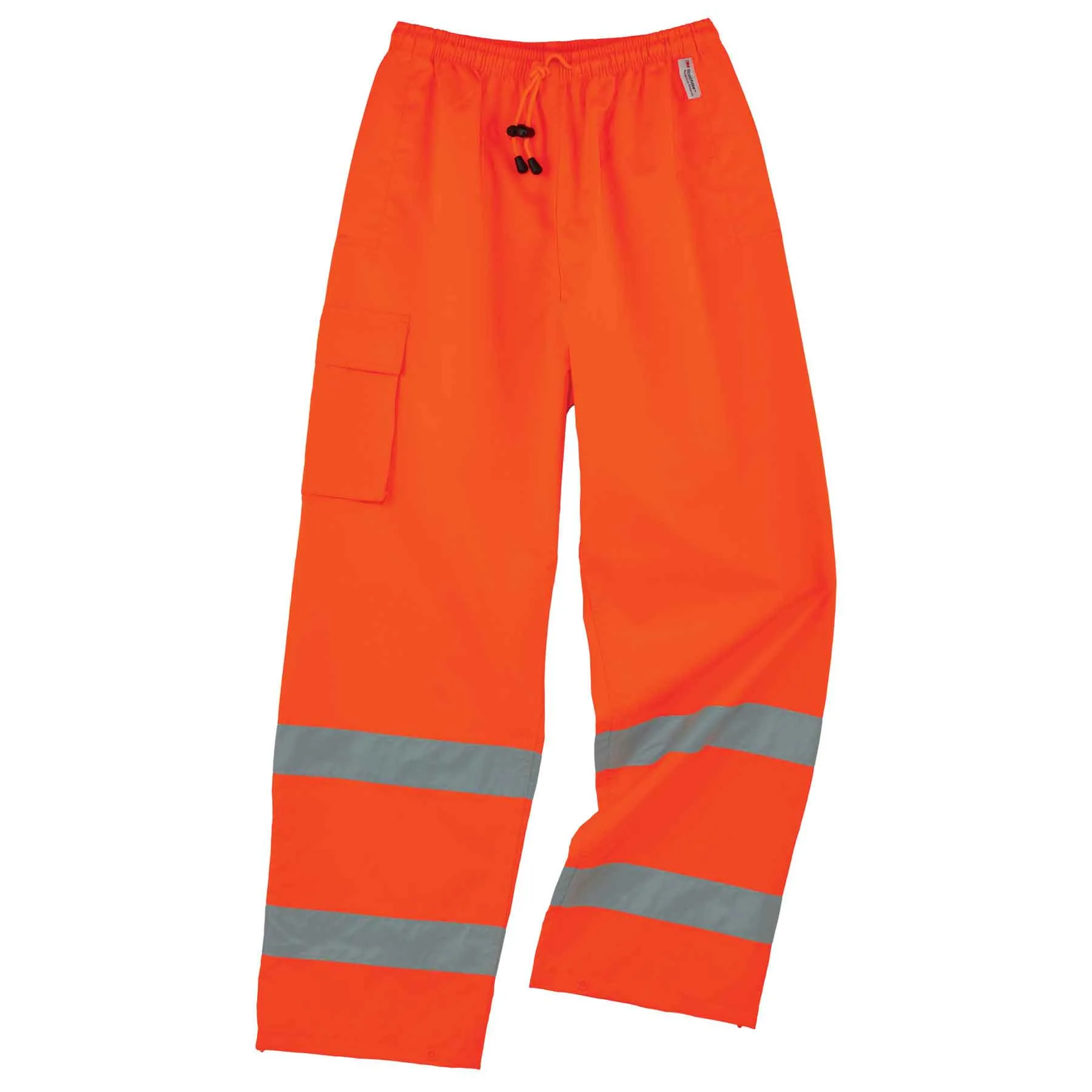 Ergodyne 24413 GloWear 8915 Supplemental Class E Rain Pants, Medium, HV Orange