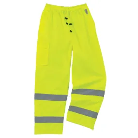 Ergodyne 24423 GloWear 8915 Supplemental Class E Rain Pants, Medium, HV Lime