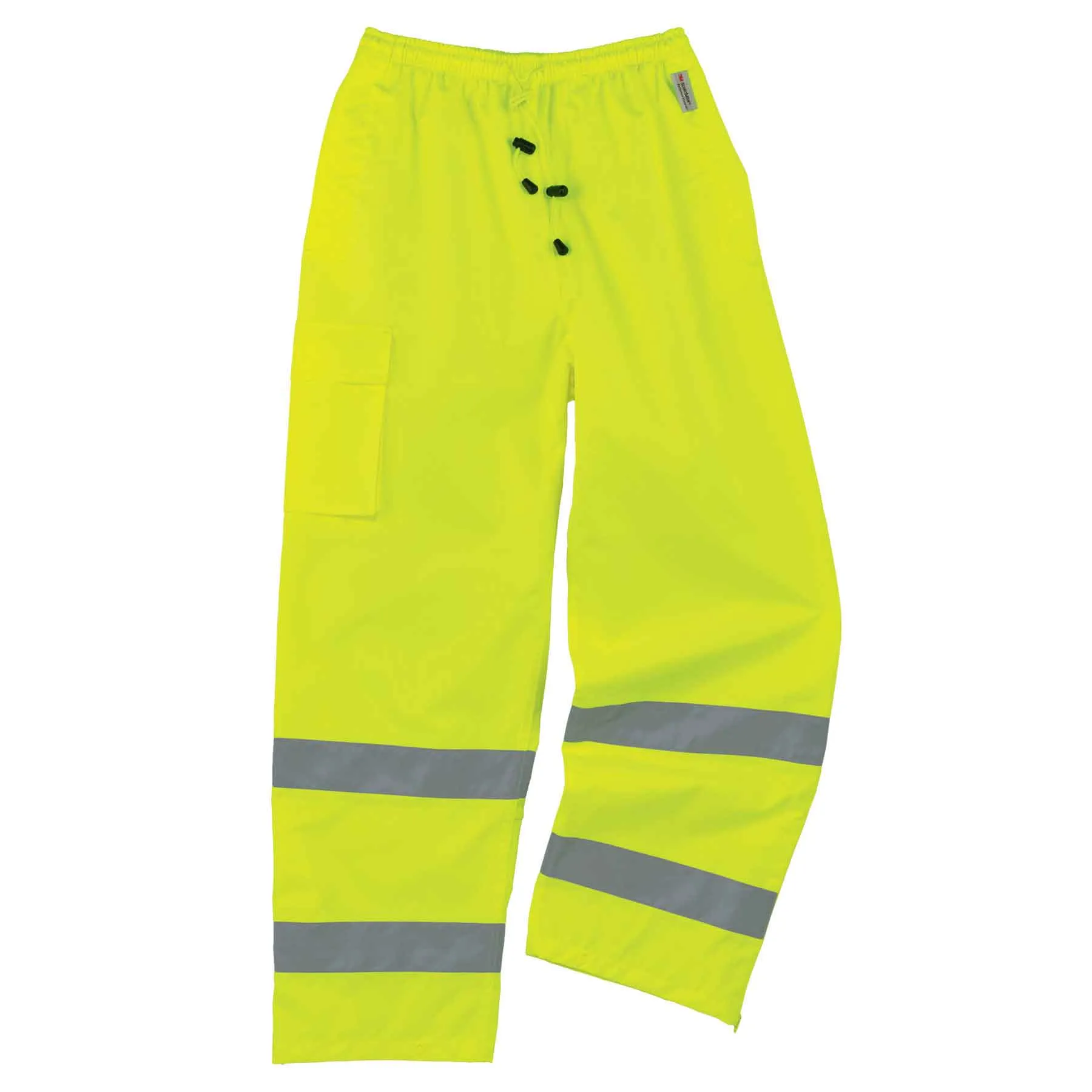 Ergodyne 24424 GloWear 8915 Supplemental Class E Rain Pants, Large, HV Lime