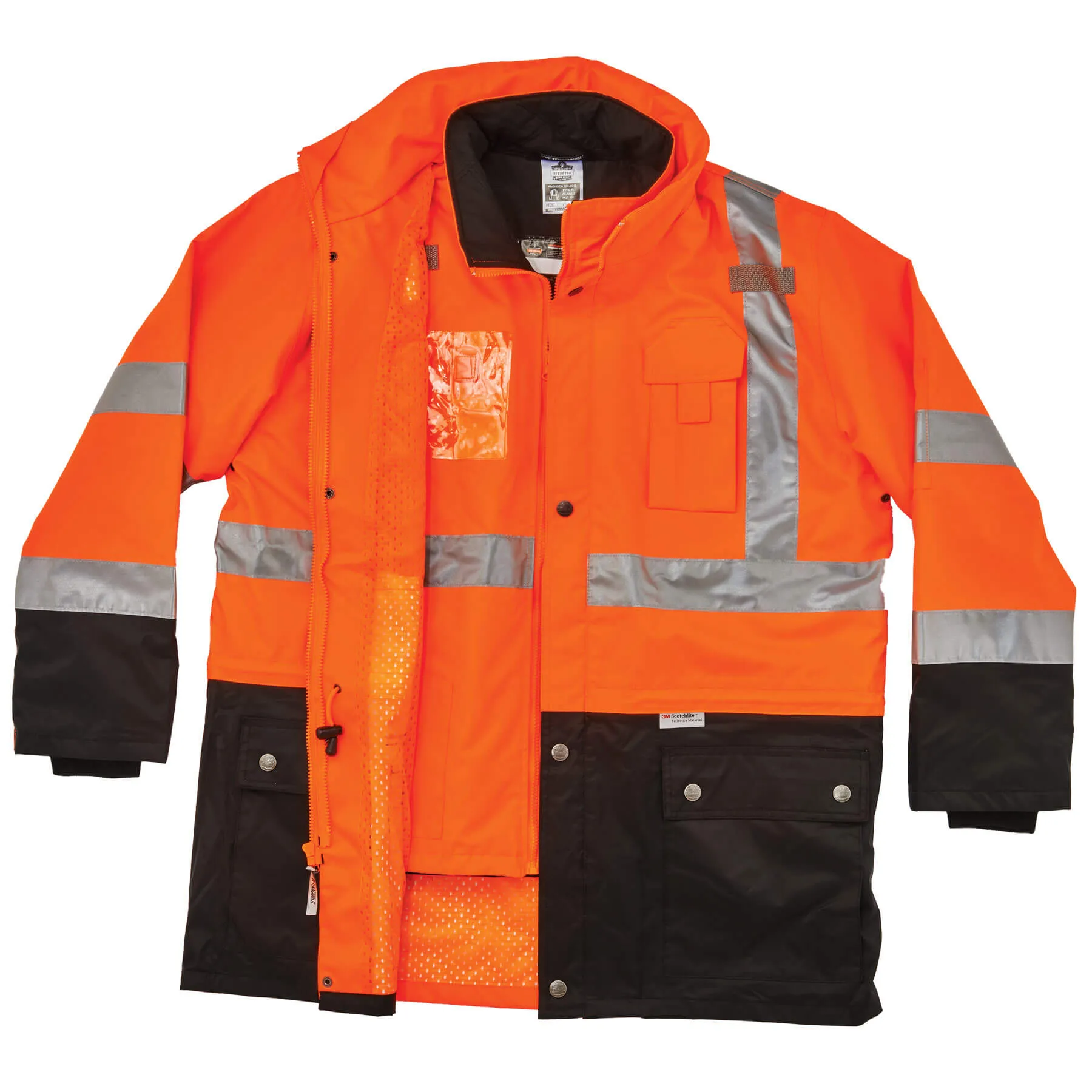 Ergodyne 25558 GloWear 8388 Type R Class 3/2 Thermal Jacket Kit, 4XL, HV Orange