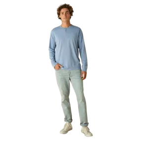 FAIR HARBOR: Light Blue Saltaire Henley