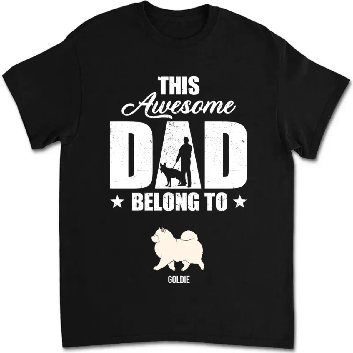 Father's Day - Awesome Dad Belongs To - Personalized T-shirt