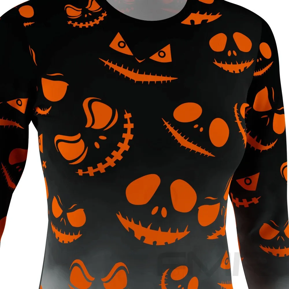 FMR Women's Halloween Print Long Sleeve Running Shirt