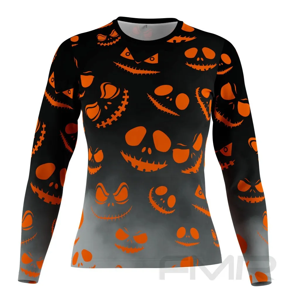 FMR Women's Halloween Print Long Sleeve Running Shirt