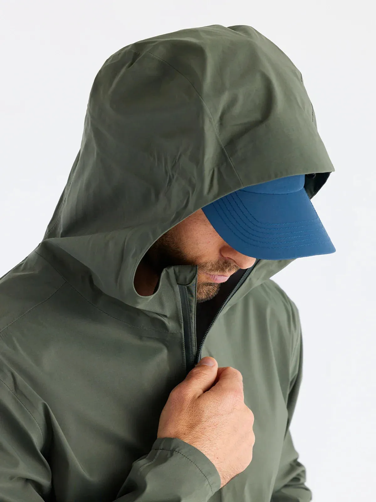 Free Fly Men's Cloudshield Rain Jacket in Dark Olive