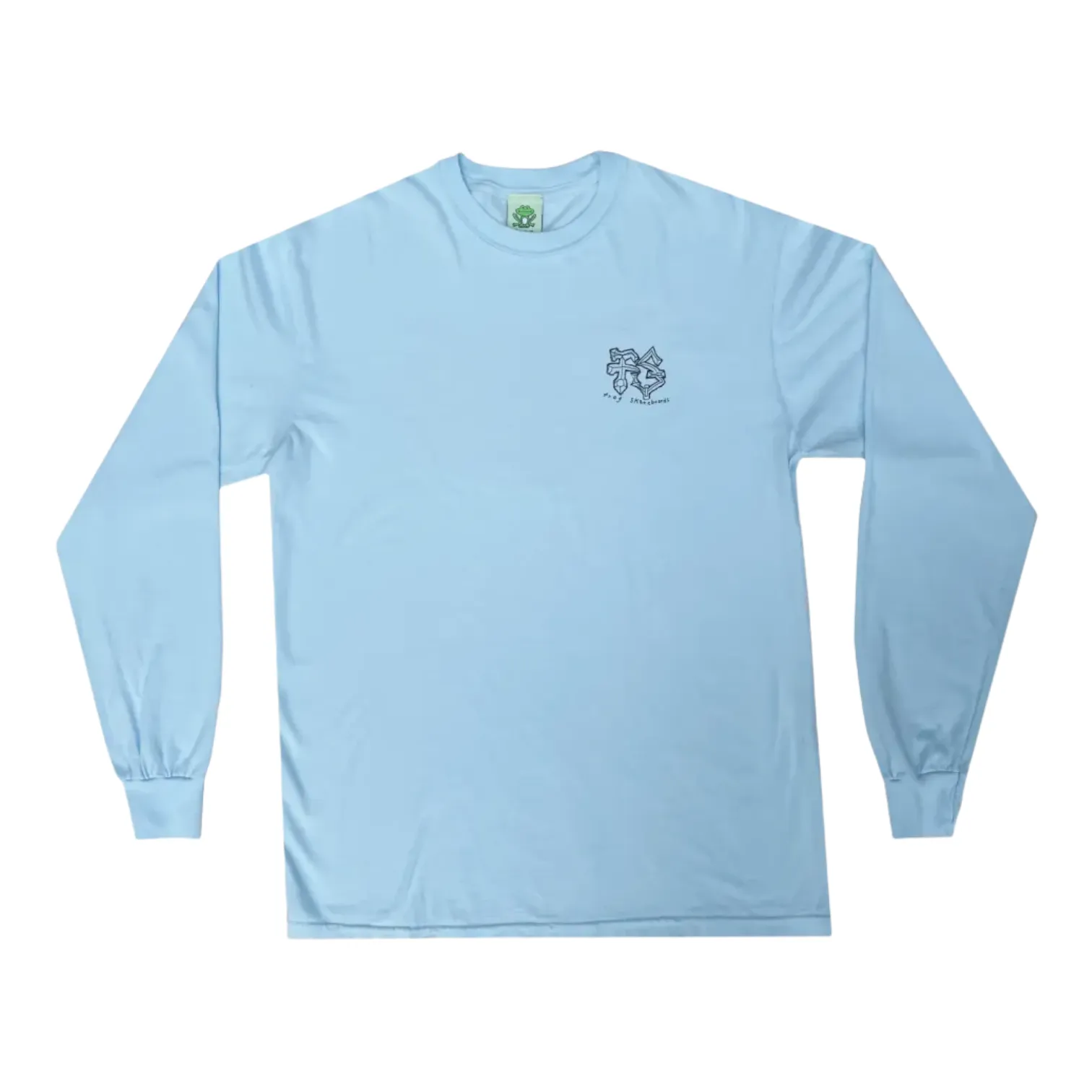 Frog Surf Turtle Long Sleeve T Shirt Water Blue