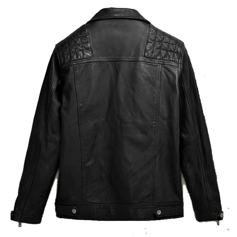 Genuine New Style Trending Ironwood Black Biker Leather Jacket