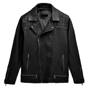 Genuine New Style Trending Ironwood Black Biker Leather Jacket