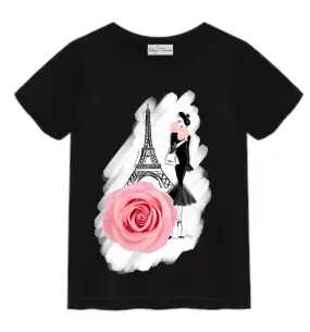 Glam Tee - Lunch in Paris - Black