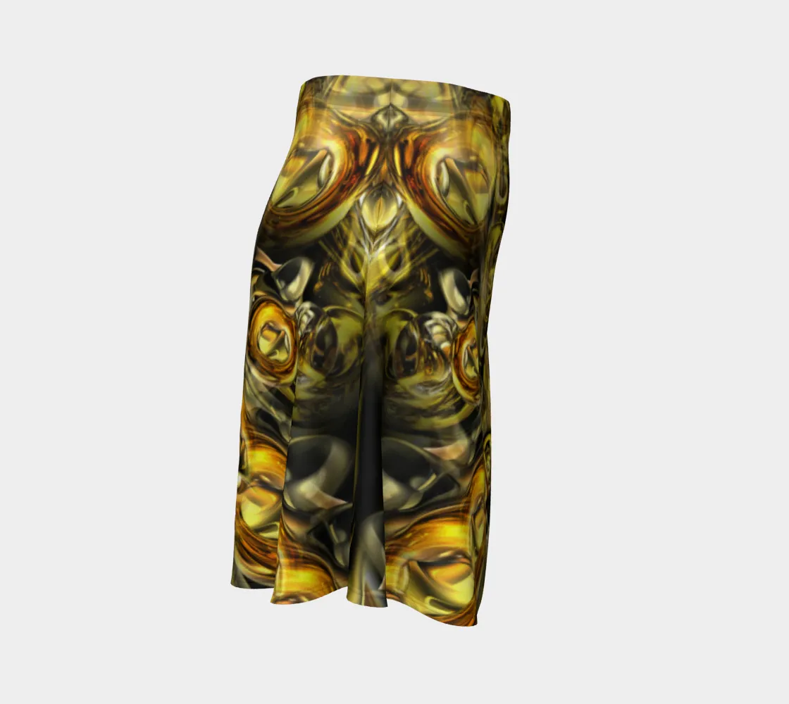 GOLDEN ALIEN FLARE SKIRT