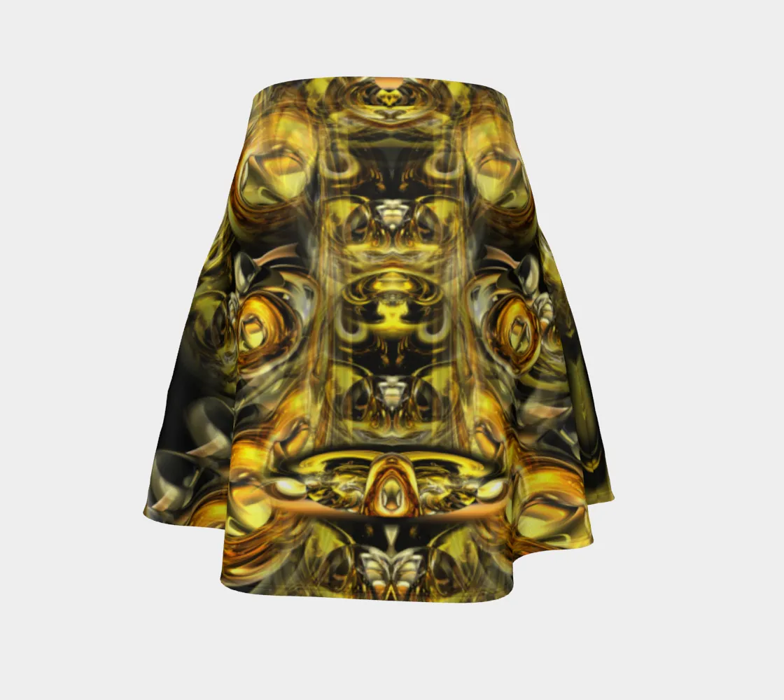 GOLDEN ALIEN FLARE SKIRT