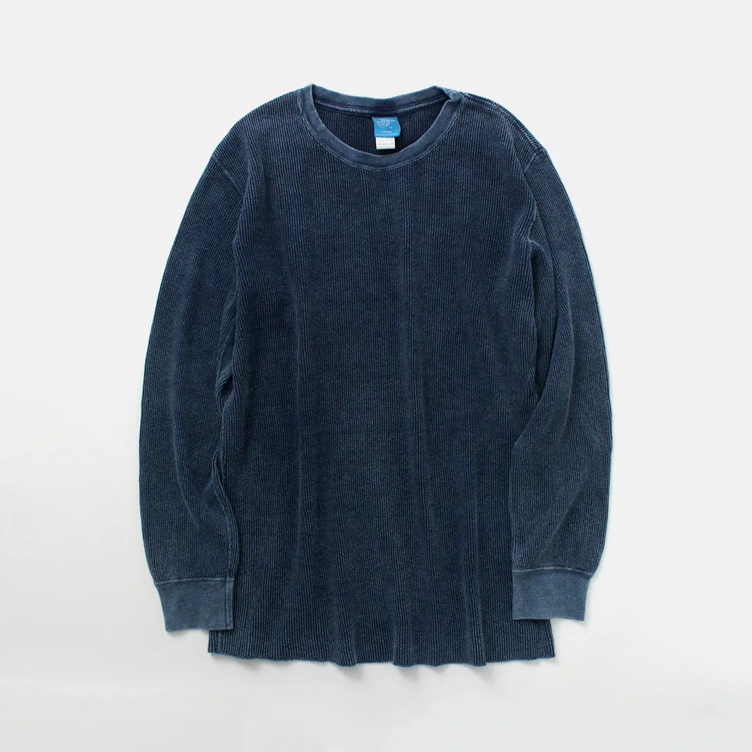 GOOD ON / Indigo Long Sleeve Thermal T-Shirt