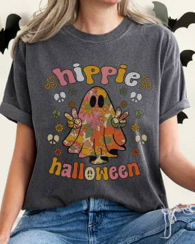 Halloween Comfort Colors® T-Shirt, Retro Design Hippie Halloween Cute Women's T-Shirt