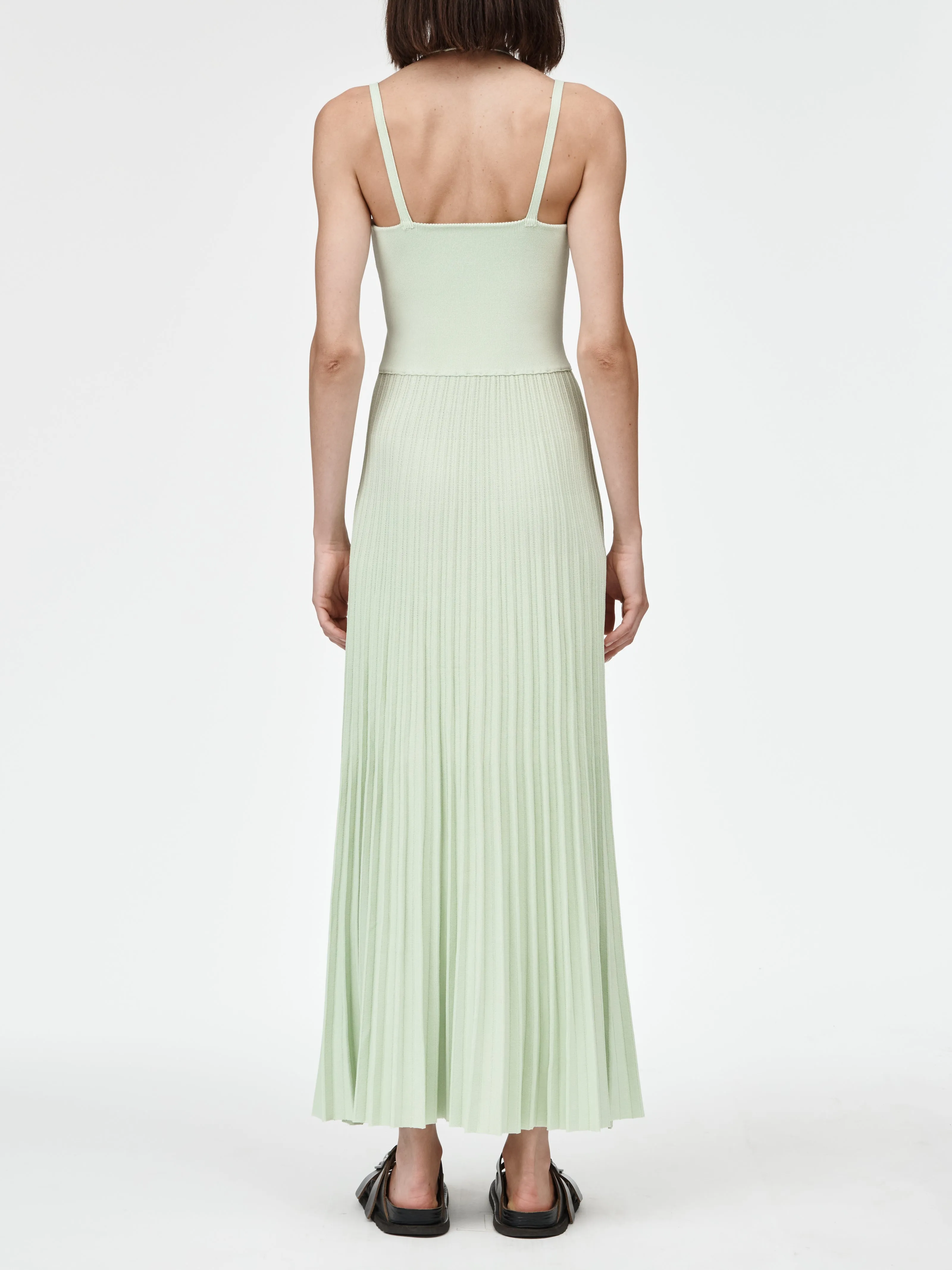 Halter Neck Dress in Aegean Green