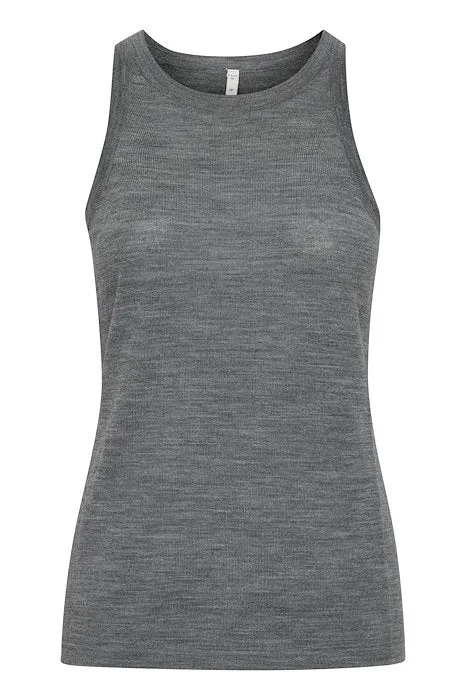 Helena Wool Tank - Grey Melange