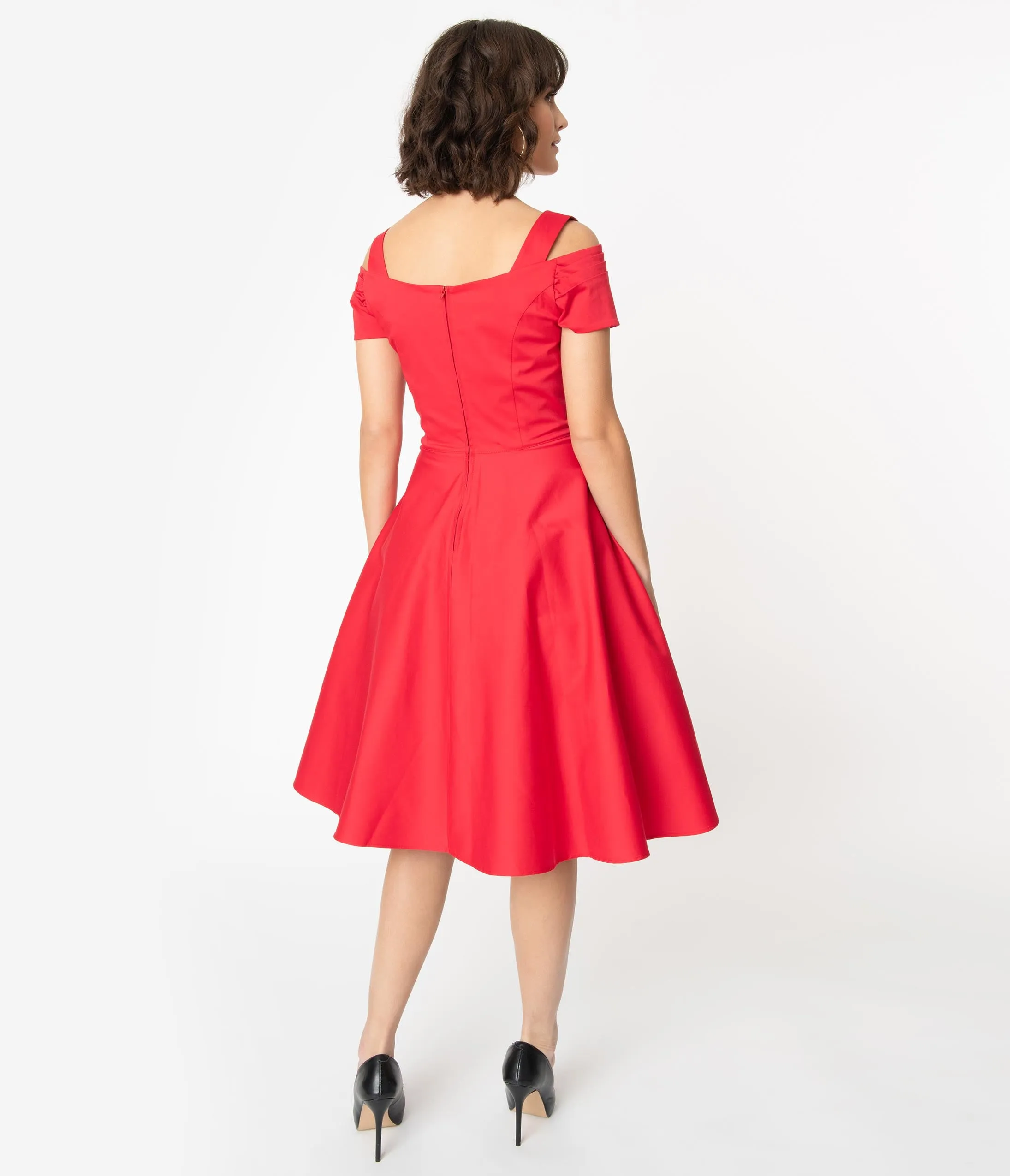 Hell Bunny 1950s Red Helen Swing Dress