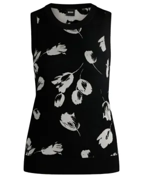 Hugo Finfie Tulip Print  Knit Tank Top