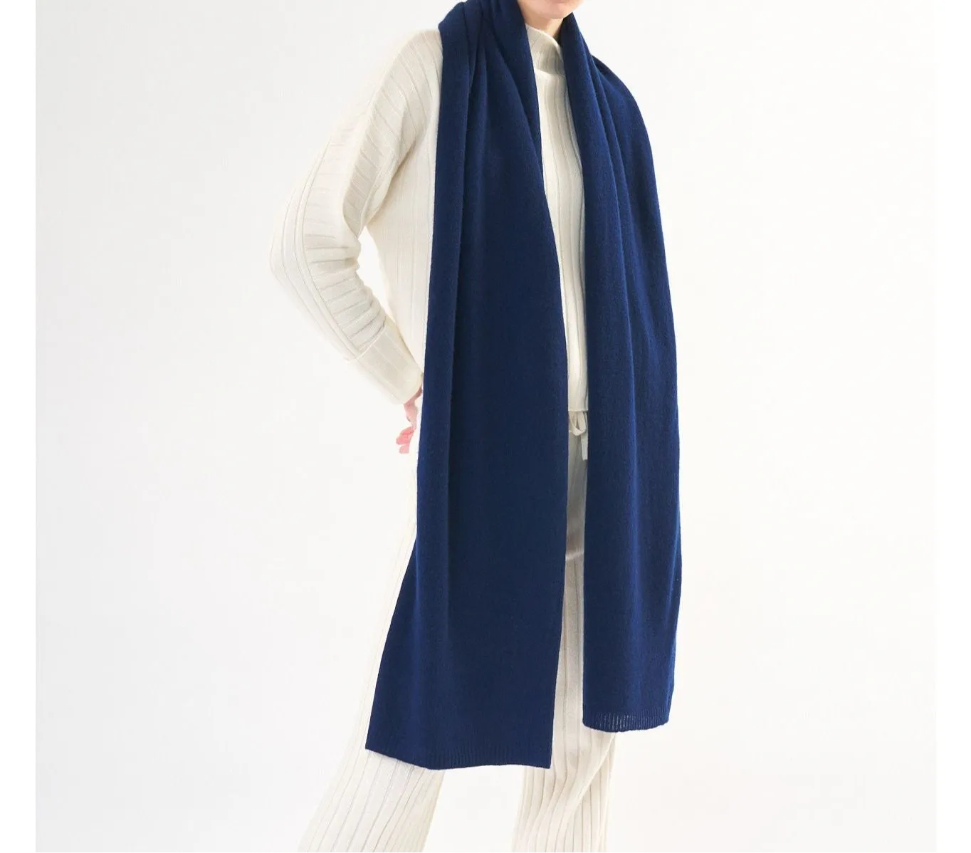 Julian knitted Pure cashmere scarf/ shawl/ Travel wrap-Colours available-Extra Large