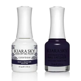 Kiara Sky Classic Gel & Polish Duo - #508 Have A Grape Nite