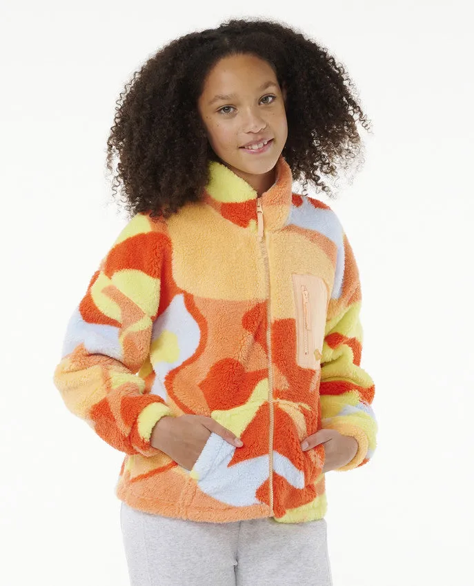 KID'S HIGH TIDE POLAR FLEECE -GIRL - BRIGHT RED (AGES 8 & 10)