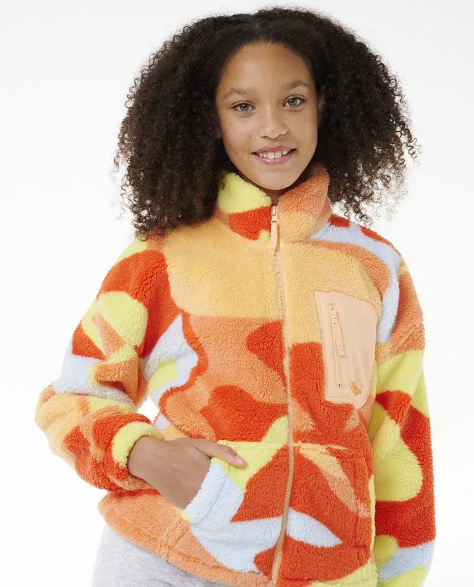 KID'S HIGH TIDE POLAR FLEECE -GIRL - BRIGHT RED (AGES 8 & 10)