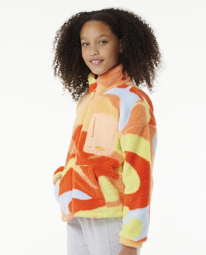 KID'S HIGH TIDE POLAR FLEECE -GIRL - BRIGHT RED (AGES 8 & 10)