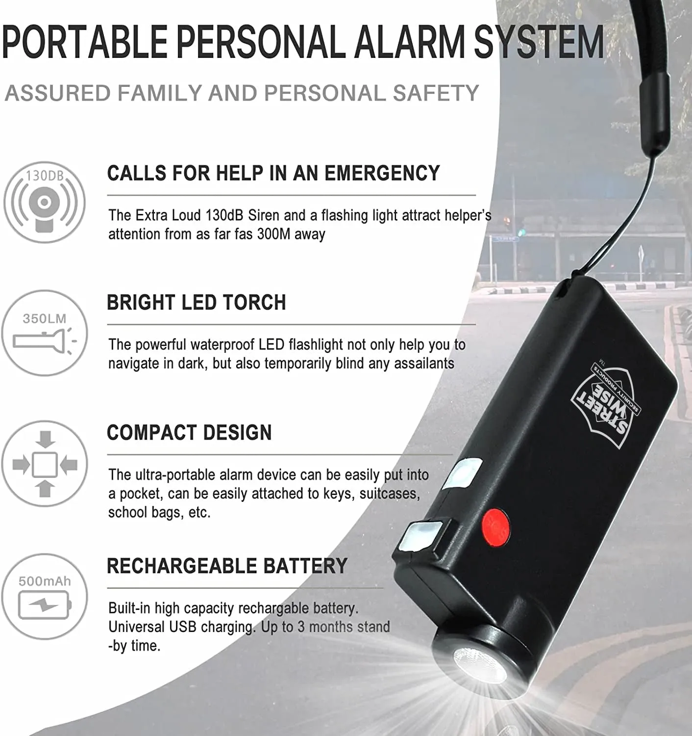 Knight Light Alarm & Flashlight