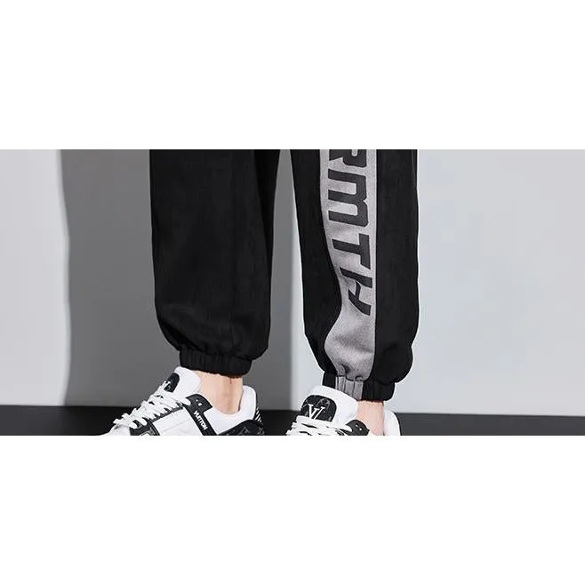 Knitted Casual Tapered Loose Fit Suede Sweatpant