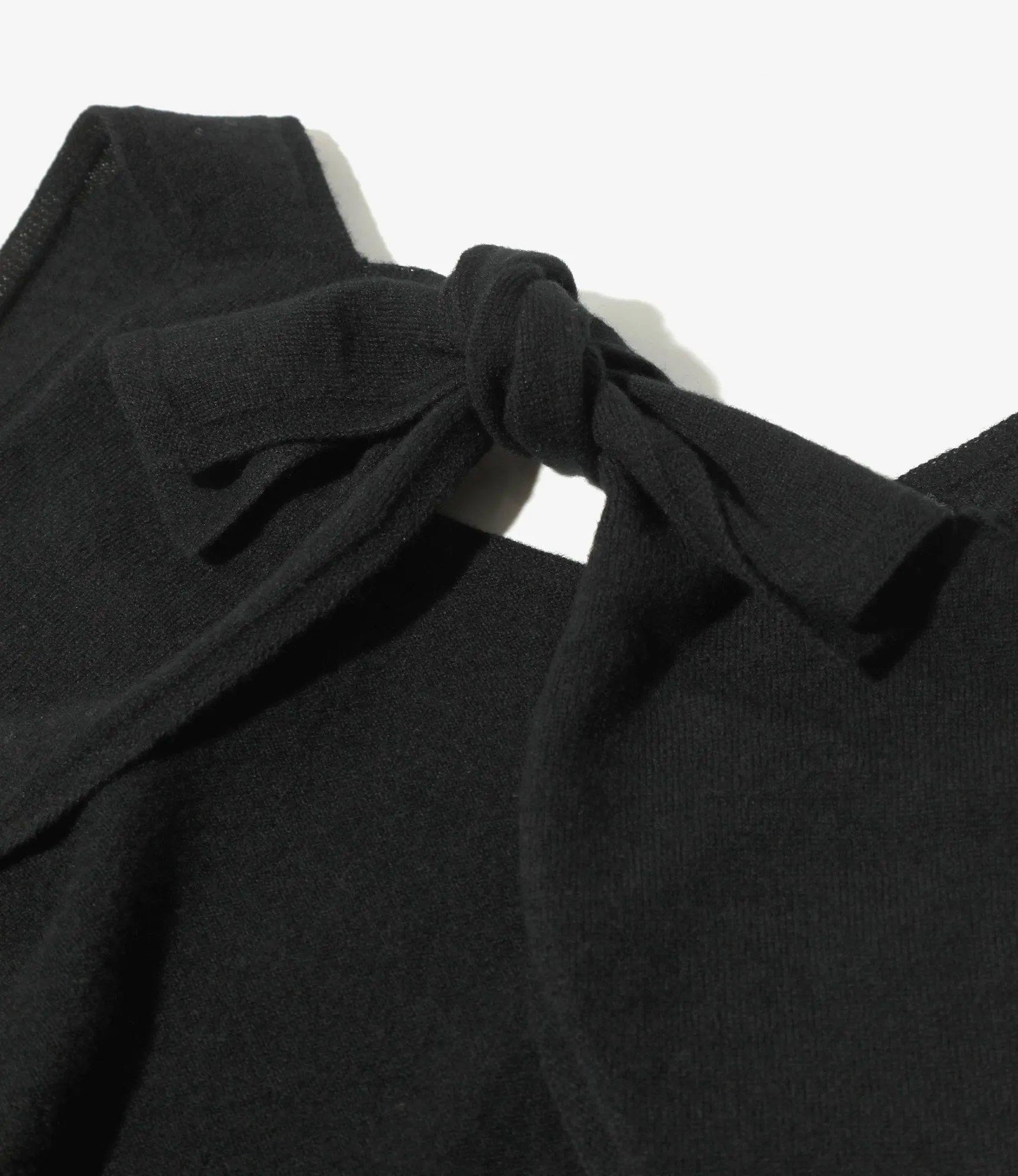 Knot Tank Top – Black Boiled Wool