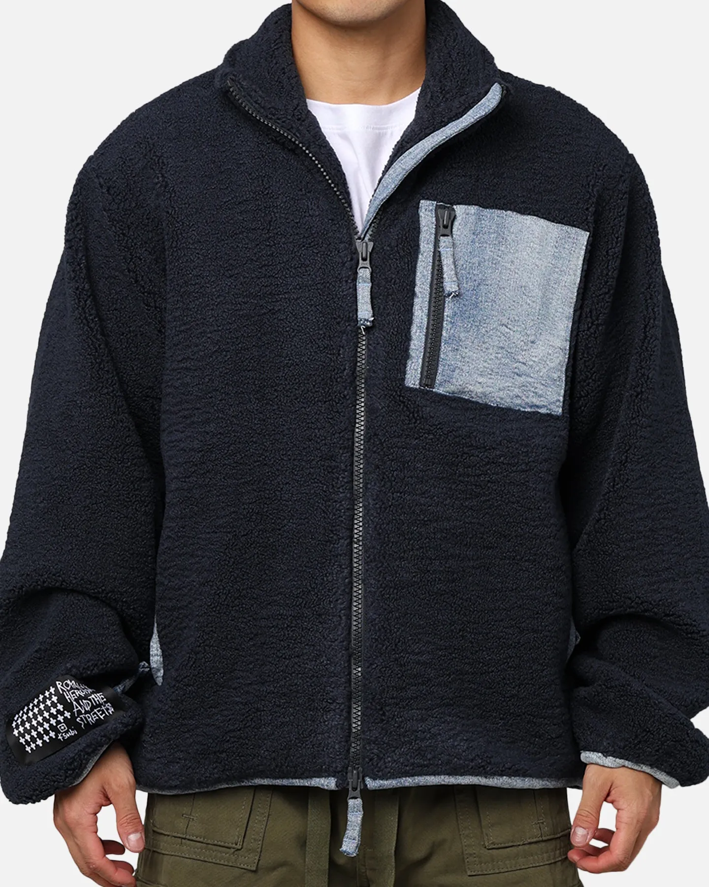 Ksubi Ice Breaker Zip Through Punk Jacket Navy