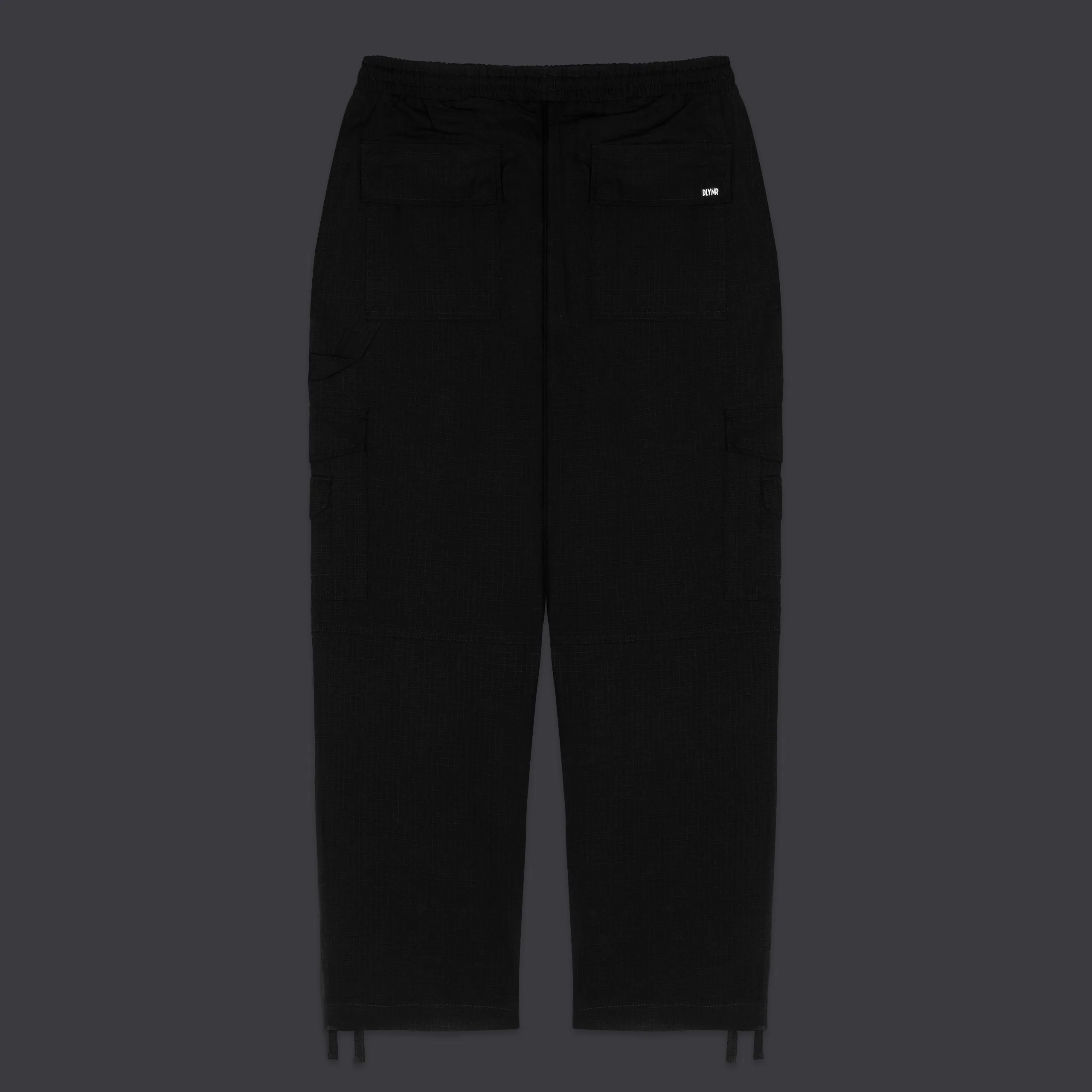 Laced Cargo Baggy Ripstop Black