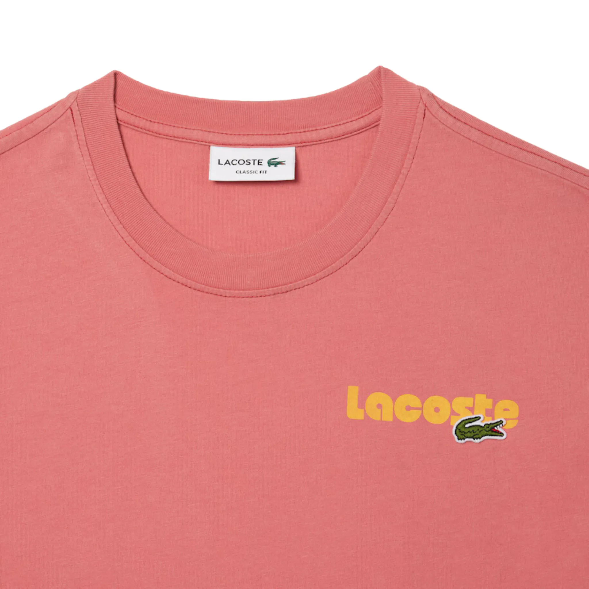 Lacoste Washed Effect T-Shirt (Pink) - TH7544