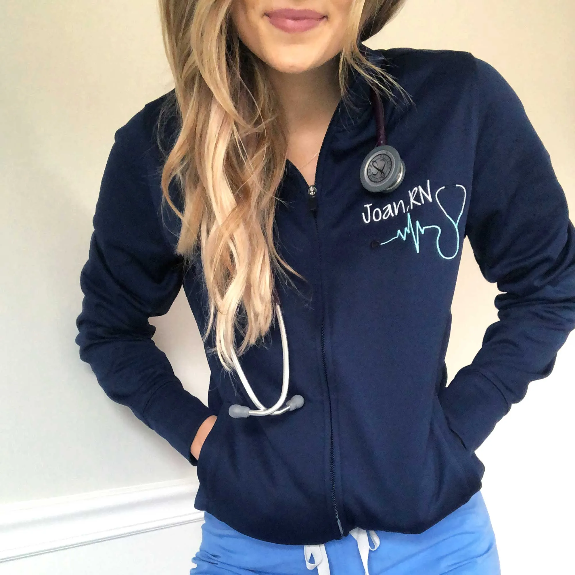 Ladies Stethoscope Polyester Full Zip Jacket