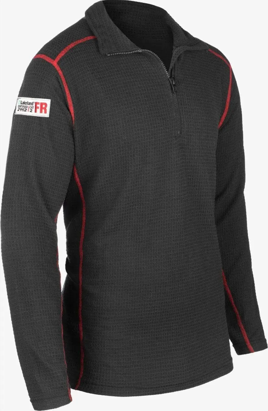 LAKELAND - High Performance FR Waffle Quarter Zip Jacket, Black