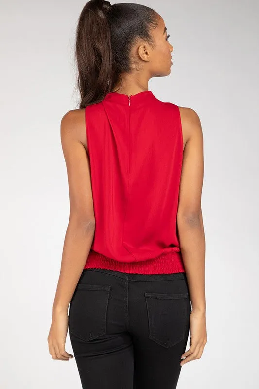 Last Call High Neck Sleeveless Top