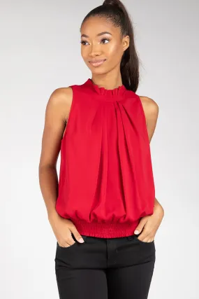 Last Call High Neck Sleeveless Top