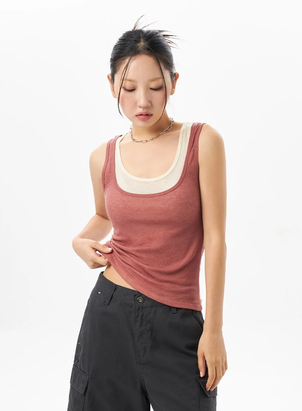 Layered Tank Top CU315